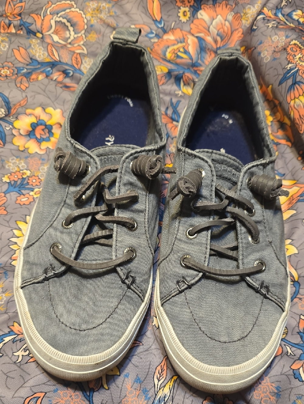 Sperry Denim Blue Canvas Lace-Up Sneakers